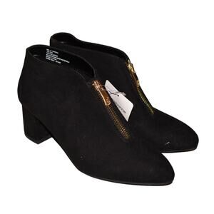 LIZ CLAIBORNE‎ NEW $90 Hanson Block Heel Booties Black Size 6 M